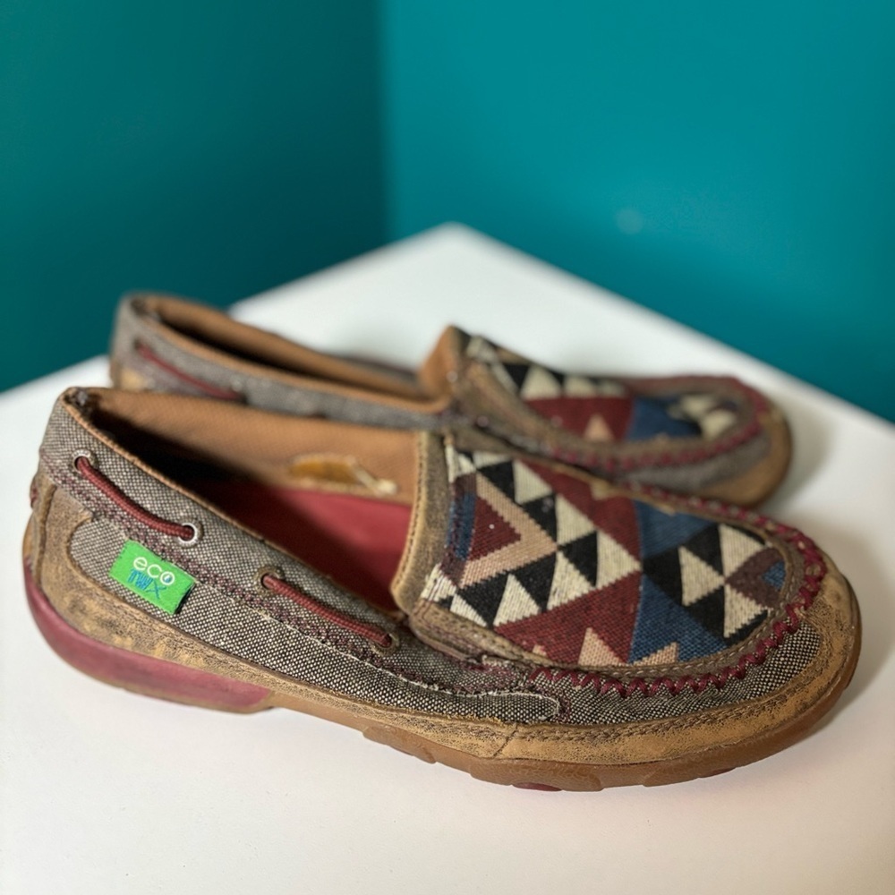 ECCO Twisted X Women’s Geometric Colorful Patterned Loafers - Picture 2 of 7